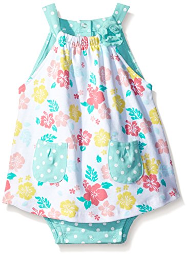 BON BEBE Baby Girls' Sleeveless Round Yoke Sundress