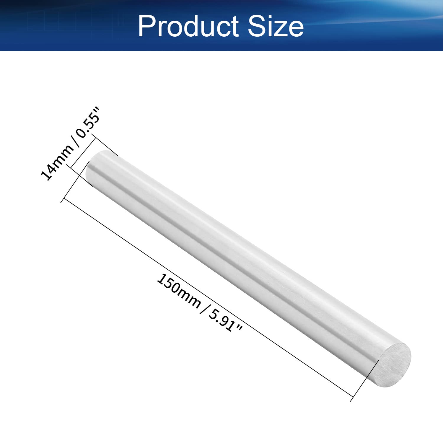 Auniwaig HSS okrągły pręt stalowy, średnica 14 mm, narzędzie sztabowe o długości 150 mm, do wału przekładniowego, wiertarki, tokarki, wytaczarki, miniaturowej osi, cylindryczny trzpień, narzędzie
