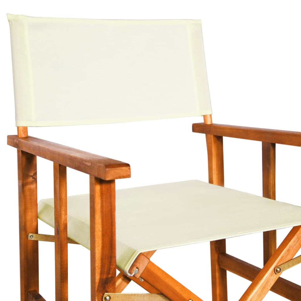 Generico Sedia da Regista in Legno Massello di Acacia