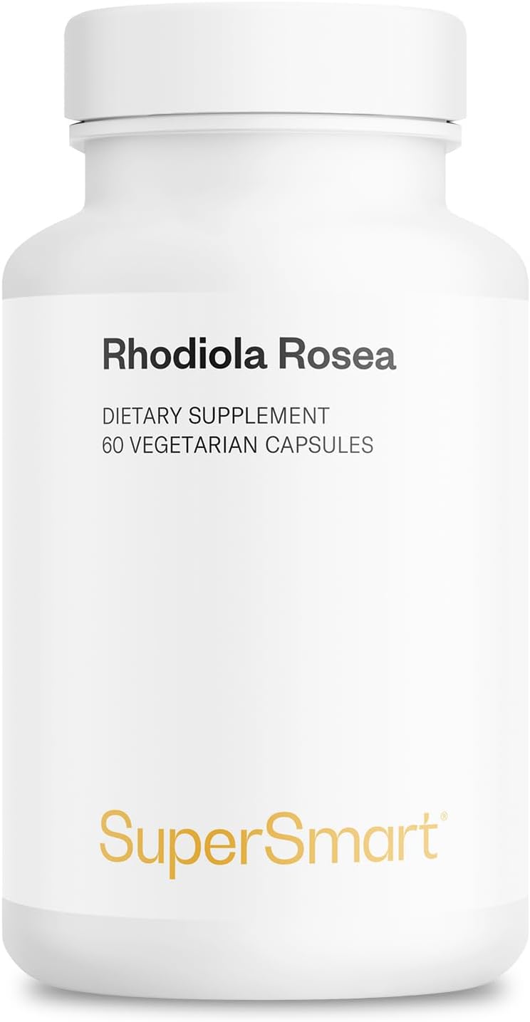 Supersmart – Rhodiola Rosea 600 mg per Day – Adaptogen Supplement | Non-GMO & Gluten Free – 60 Vegetarian Capsules