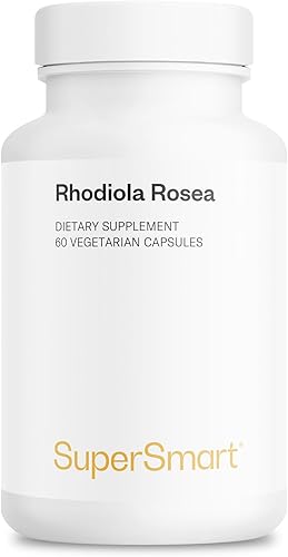 Supersmart - Rhodiola Rosea 600 mg por día - Suplemento adaptógeno | Sin OMG y sin gluten - 60 cápsulas vegetarianas