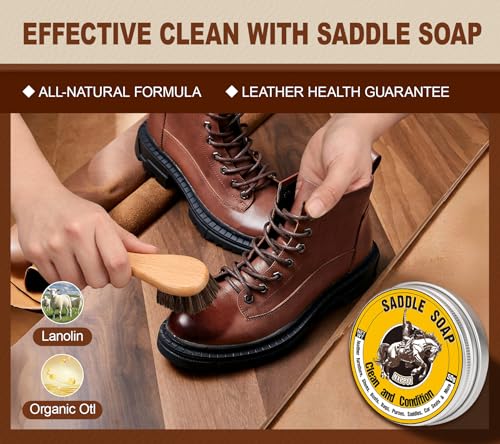 Leather Boot Care Kit Saddle Soap Mink Oil