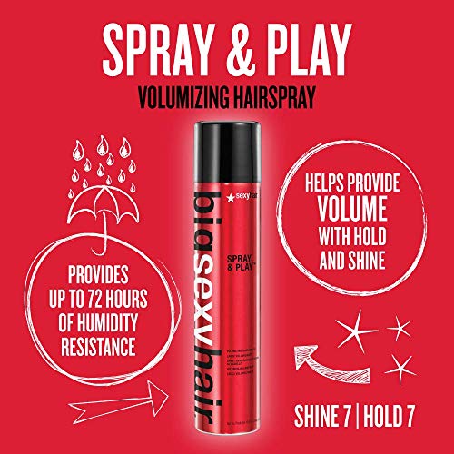 SEXYHAIR Big Spray & Play Volumizing Hairspray, 10 Fl Oz