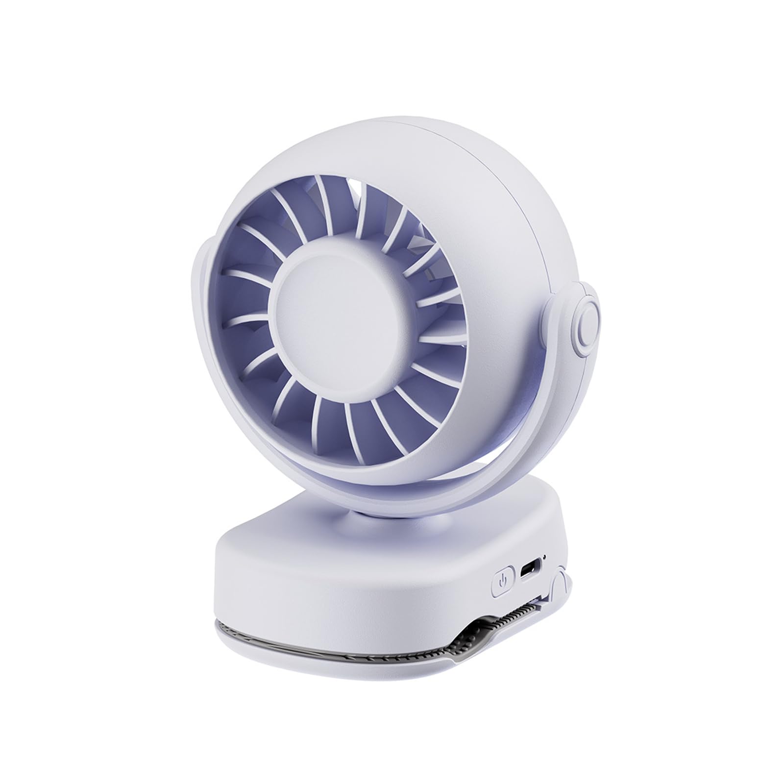 TAZIZI Head Clip on Fan Rechargeable Personal Desk Fan with USB Charging for Home Travel Cooling Desk Cooling