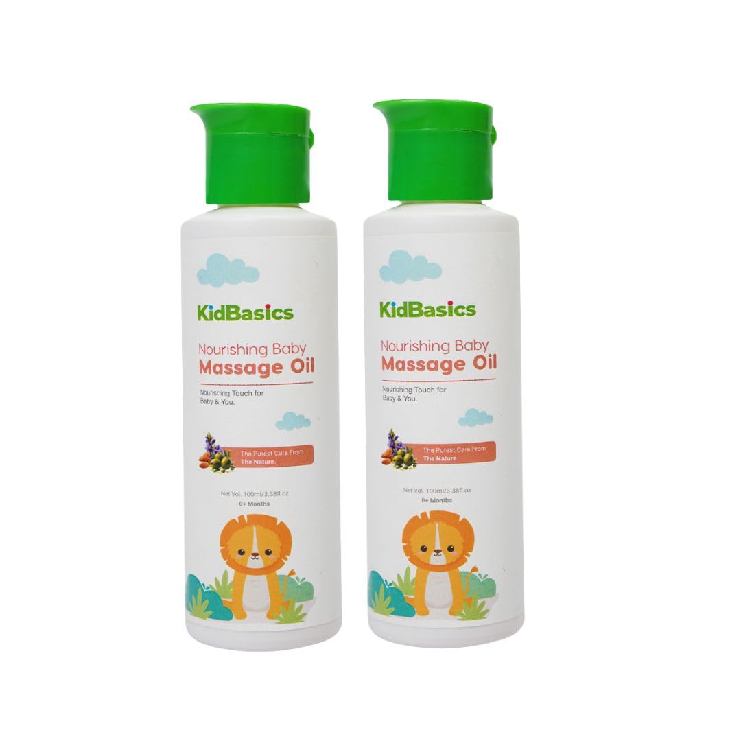 Nourishing Baby Massage Oil -200ml | With Sesame & Almond Oil | Non Sticky & Moisturizing Baby Oil for New Born (100mlx2)-image-49
