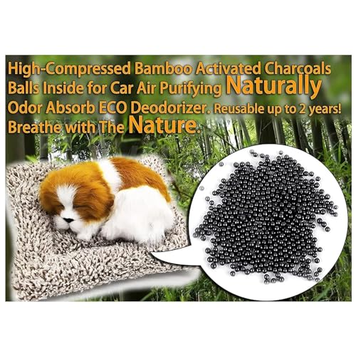 Image of ascension Sleeping Cute Dog for Car Dashboard and Home Decor with Activated Carbon for Decoration Toy Decorative Showpiece Car Accessories Interior Dashboard Decoration Good Gifts (Design 1)