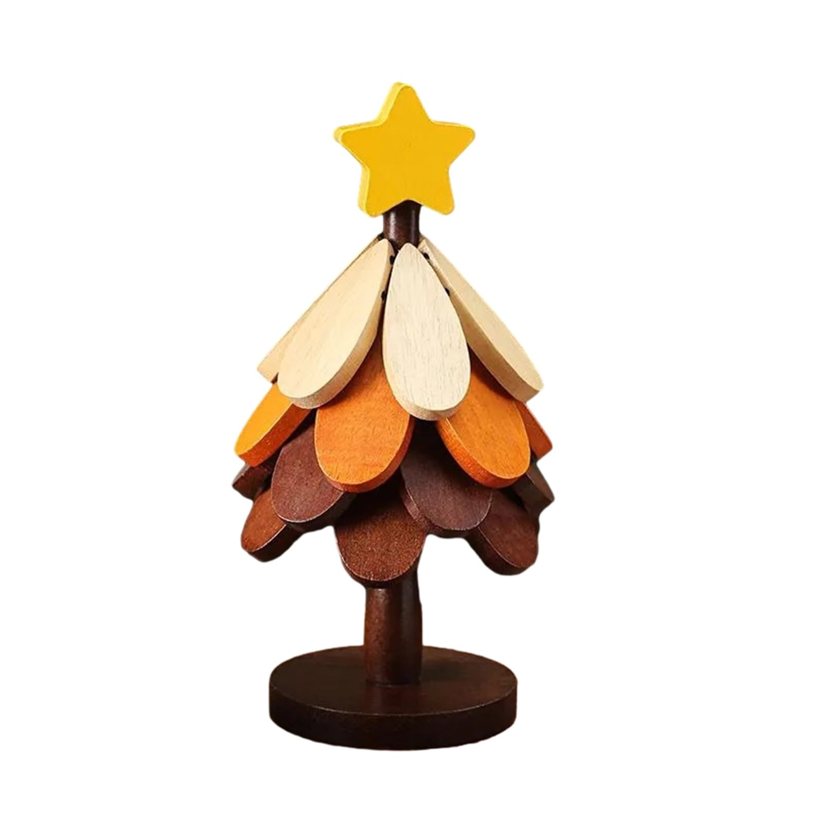 matumou Wooden Tree Trivets for Hot Dishes, Christmas Tree Shaped Trivet Set with Stand, 3/4 Tier Foldable Kitchen Trivets for Pots,