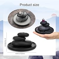 Vista 3 de ZORZA Soporte de incienso de reflujo de piedra zen, quemador de incienso de cascada de cerámica, decoración para el hogar, decoración de ceremonia