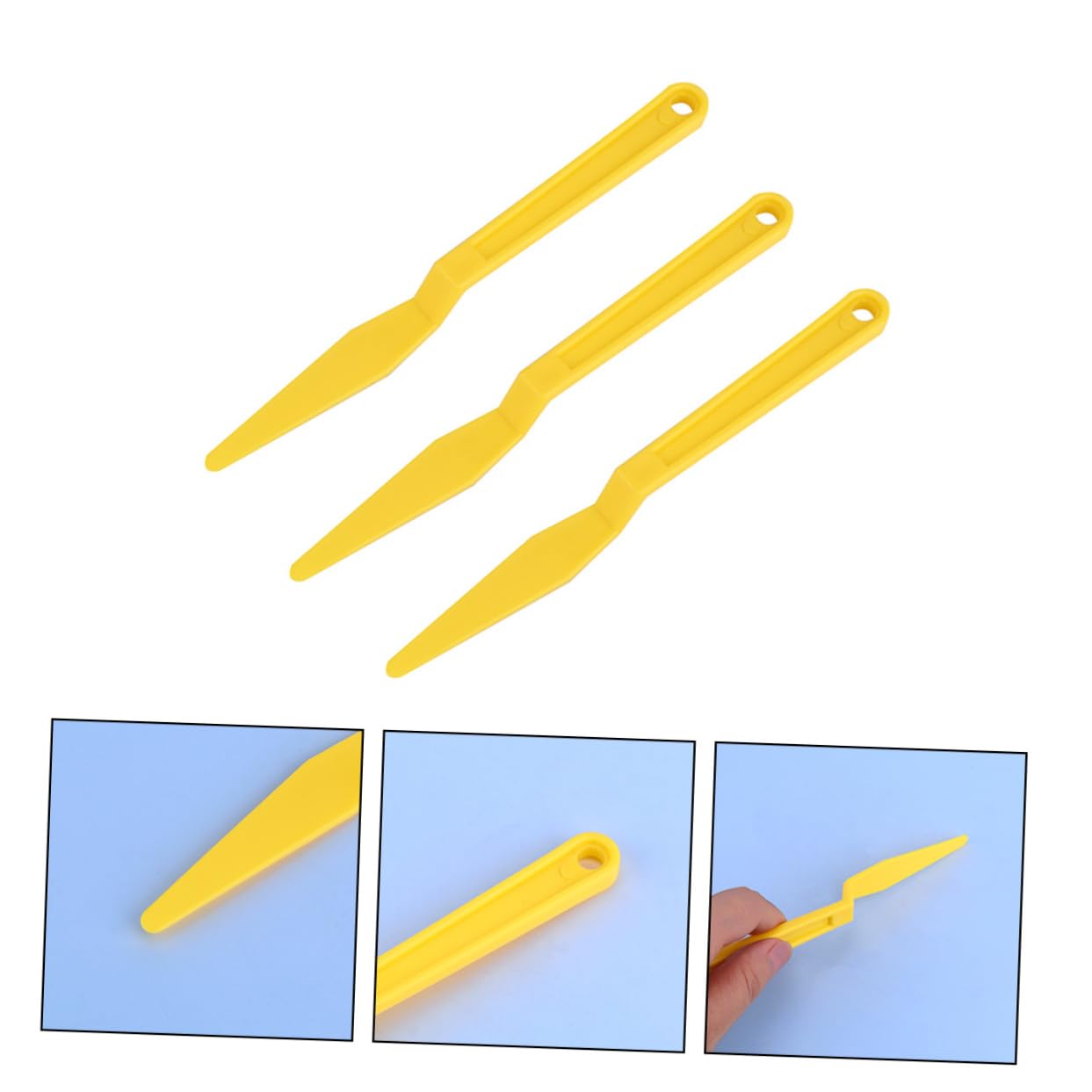 VANZACK Vinyl Film Squeegee 3 Pcs Car Tint Scrapers Film Tinting Scraper Auto Trimming Squeegee Gentle