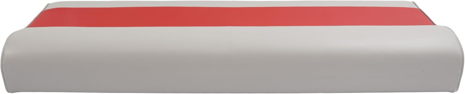 WUTIST 8WD106-1904 Deluxe Series 55" Pontoon Bench Seat Bottom+ Backrest Compatible with 8WD95-1B-221 Deluxe Series Pontoon Seat Bases Plastic Gray+Red
