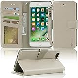 Arae Case for iPhone 7 Plus/iPhone 8 Plus, Premium PU Leather Wallet Case with Kickstand and Flip Cover for iPhone 7 Plus (2016) / iPhone 8 Plus (2017) 5.5
