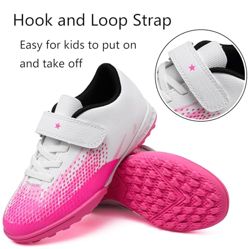 Kids Turf Soccer Shoes Boys Girls Youth Indoor Outdoor Soccer Cleats Football Shoes (Toddler/Little Kid/Big Kid)3