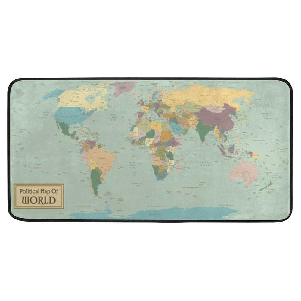Tapis de sol long bleu 99x50 cm pour cuisine et salon doux CHEHONG