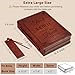 HelvioraX Extra Large Bible Cover Case for Men Women, Mens Bible Covers Cases Leather Bible Cover Carrying Case for Women Men with Handle Zippered Bible Book Cover Holder Bag Case (Brown, XL)