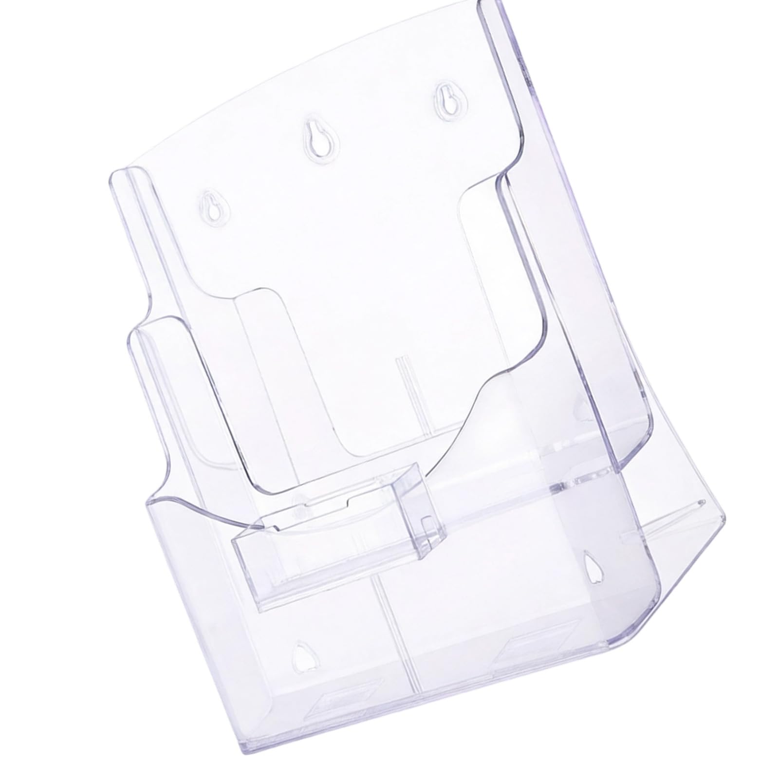 Shurhome Contemporary Acrylic Bookstand with Spacious Layers to Keep Magazines and Folders in Order Clear File Rack