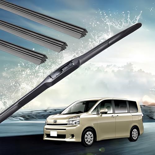 YouCar トヨタ ノア ヴォクシー 70系 ZRR70G ZRR75G ZRR70W ZRR75W H19.6-H25.12 ワイパー 替えゴム ワイパーゴム 交換 互換品 天然ゴム 運転席 助手席 リア 3本セット カスタム パーツ