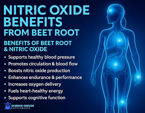 Image of Beet Root Supplement | Nitric Oxide for Energy, Circulation & Heart Health - Supports Stamina, Oxygen Flow & Brain Clarity | Vegan, Non-GMO | OxyBoost (60 Capsules)