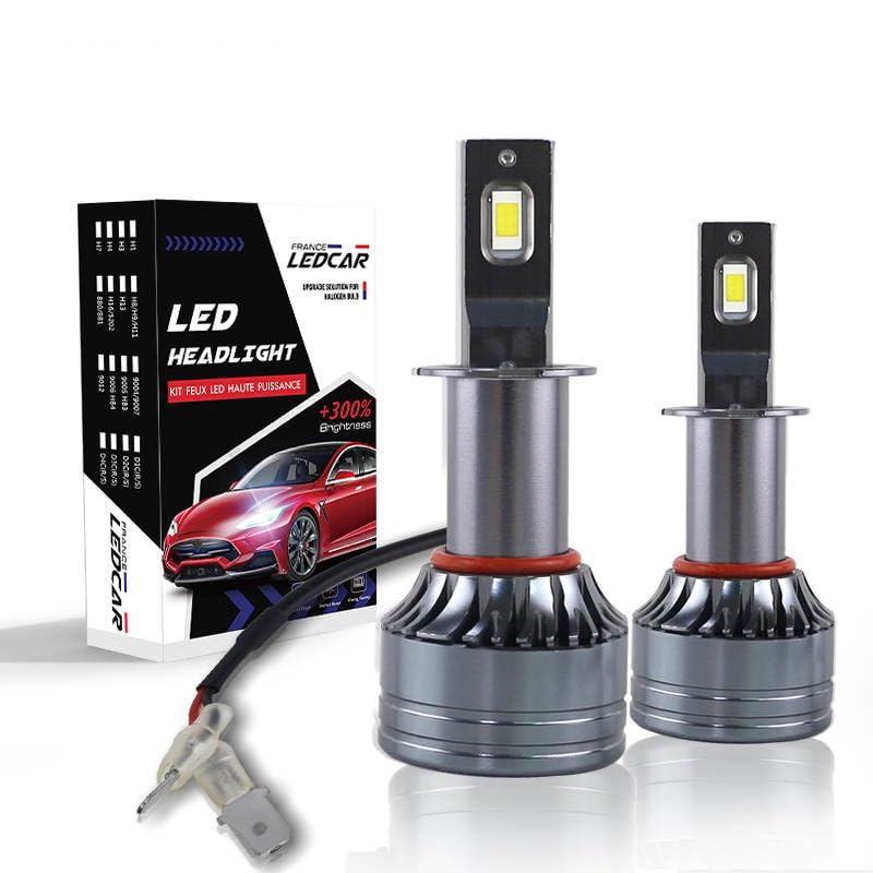 France-ledcar - Kit de bombillas LED H3 (6500 K, para faros delanteros, impermeable, IP65, larga duración, alta calidad, +300% de brillo, kit LED antierror para vehículo