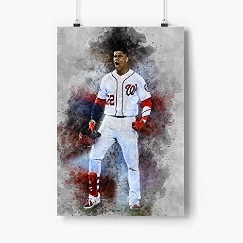 Lilian Ralap Juan Soto Poster Art Prints - No Frame - N.4242-24x36 Inches - Washington American Baseball Team Poster - Baseball Player Poster, Baseball Wall Art, Baseball Lover Gift