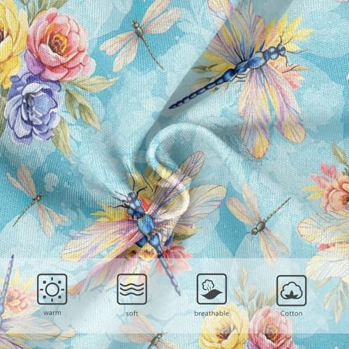 Joisal Girls Underwear Toddler 2t Cotton Girl Panties Cute Funny Underpants Briefs Watercolor Dragonflies Floral3