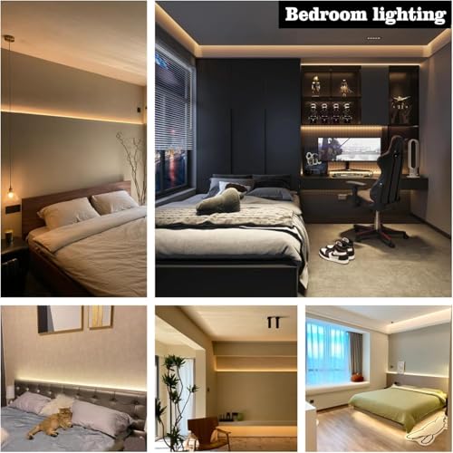 Image of USB Type-C Powered 5V COB LED Strip Light,1M /3.28Ft 320LEDs Warm White 2700K Soft Dotless Tape Light for TV /Monitor /Under Cabinet Kitchen /Wardrobe /Stairs Step Background Ambient DIY Lighting