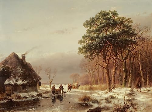 Impression d'art Andreas Schelfhout haut de gamme toile de maître la lisière de la forêt