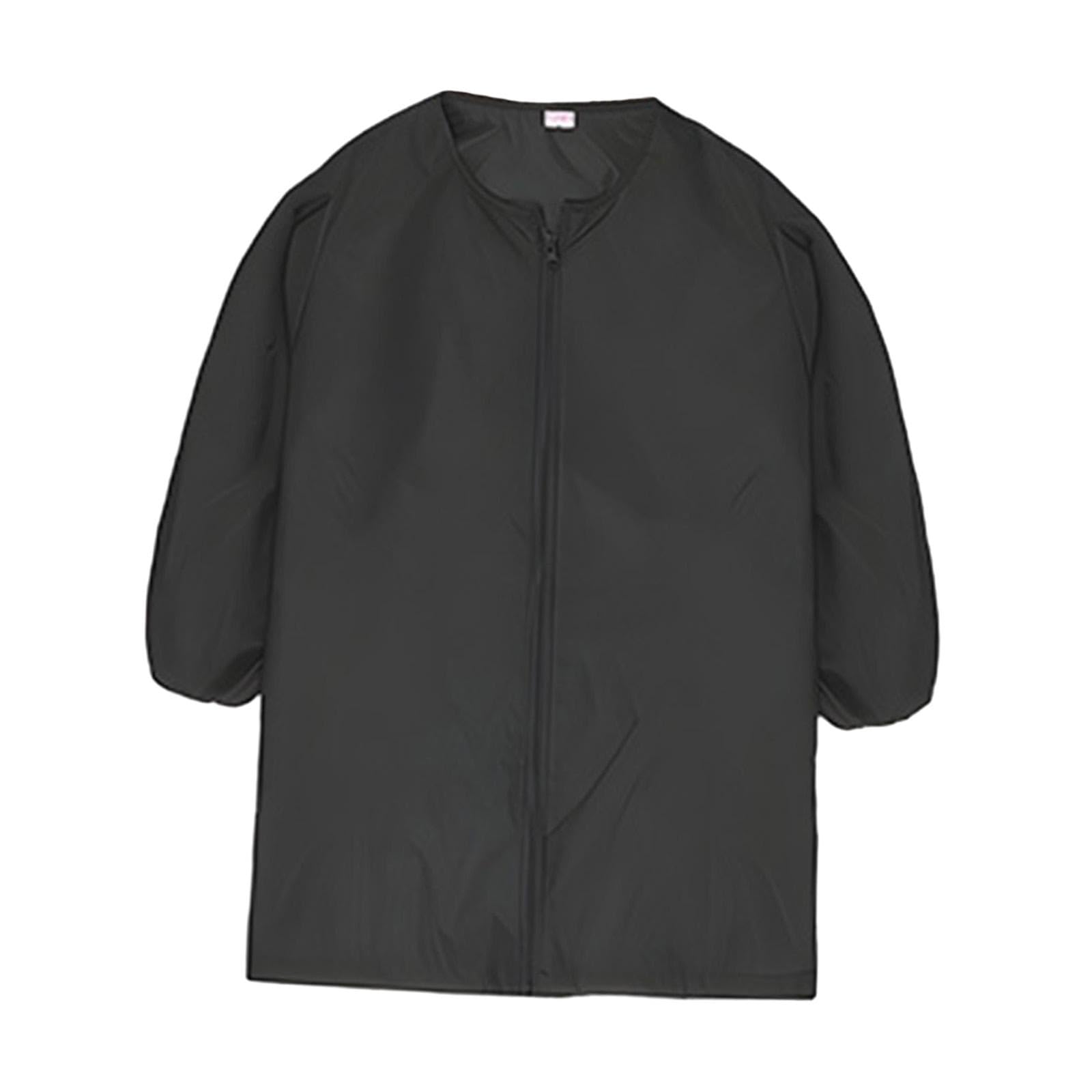 Tablier de peinture pour enfants avec fermeture éclair sur le devant pour filles, garçons, enfants, travail manuel noir, taille XL