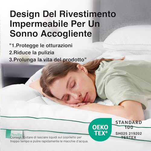 Novilla Topper Materasso 135x190cm, Topper Materasso Extra-Morbido e Facile da Pulire - Il coprimaterasso con 30cm tasca profonda Coprimaterasso di Microfiber - Immagine 5