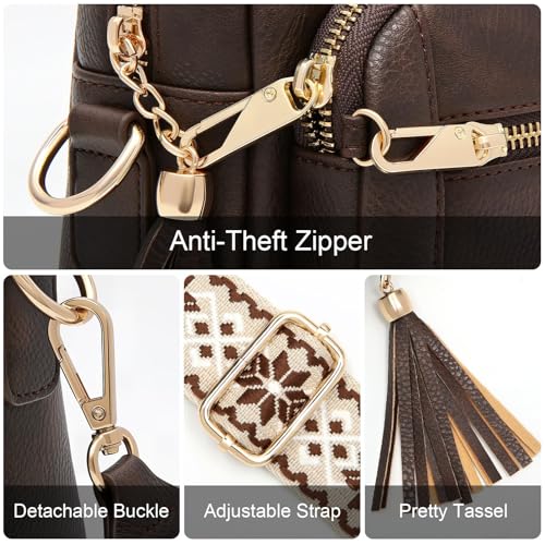 Image of Vegan Leather Crossbody Bags for Women Anti theft Purses and Handbag
