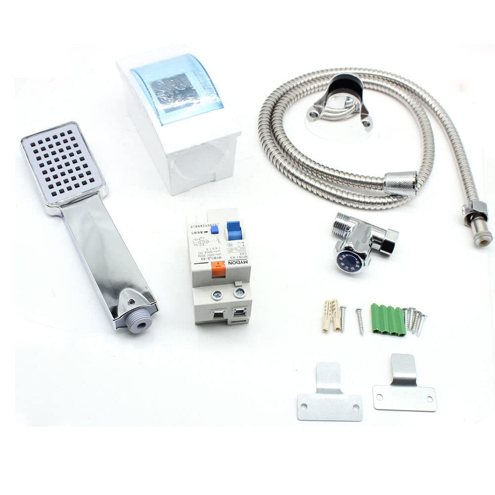 6500 W, scaldabagno elettrico istantaneo elettronico, senza serbatoio, set di acqua calda, digitale, resistente alla pressione, impermeabile, 220 V