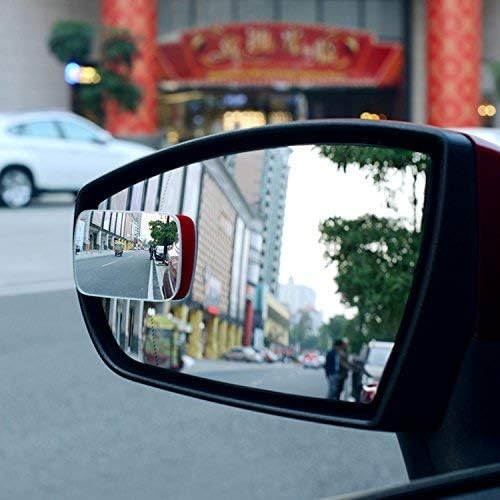 Slim Square Blind Spot Mirror, Ampper HD Glass Frameless Convex Rear View Mirror, Pack of 4