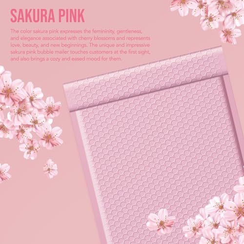 Image of Fuxury Large Bubble Mailers 10.5x16 Inch 40 Pack Thick Padded Envelopes Opaque Mailing Envelopes Bubble Padded Mailers Shipping Bags for Packaging Small Business #5 Light Pink