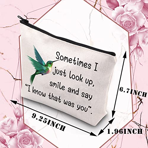 BDPWSS Hummingbird Makeup Bag Hummingbird Memorial Gift Sometimes I Just Look Up Smile And Say I Know That Was You Gift (That was you Hummingbird)2