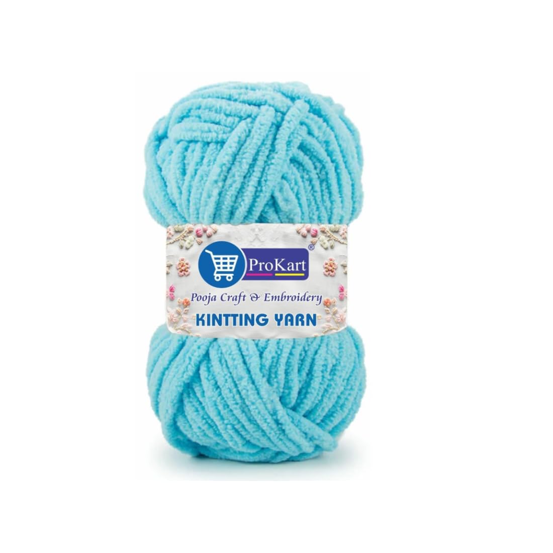 ProKart Premium Blankie Wool,| Blanket Thick/Mottu Yarn Ball Suitable for Hand Knitting and Crocheting for Baby, Adult, Blankets (Aqua Blue, 100gms x 1 Pack)