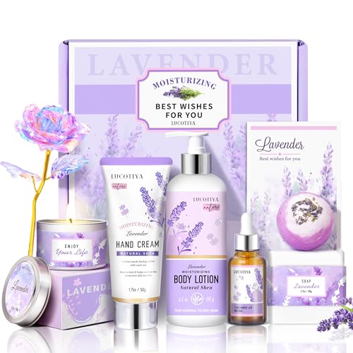 Lavender Spa Bath and Body Gift Set - Relaxing Self