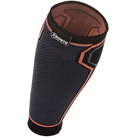 Calf Compression Sleeve by Kunto Fitness (Single Sleeve) – Improve Blood Circulation & Reduce Leg Swelling & Shin Splint – Superior Fit (Small) Cover