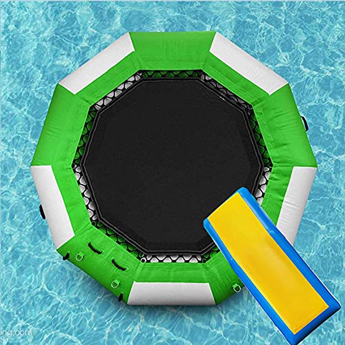 ZYQDRZ Trampolín De Agua para Niños, Incluidos Toboganes De Trampolín Inflables, Parques Acuáticos Inflables, Colchonetas De Seguridad, Gorilas De Agua,B,3M/9.8FT Cover