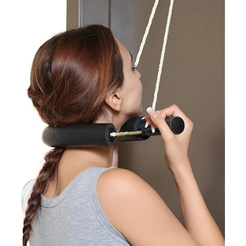 Cervical Neck Traction Device for Home Use, Restore The Natural Curve of The Neck, Neck Stretcher Mochine Over Door for Neck Pain Relief. (Thin) Cover
