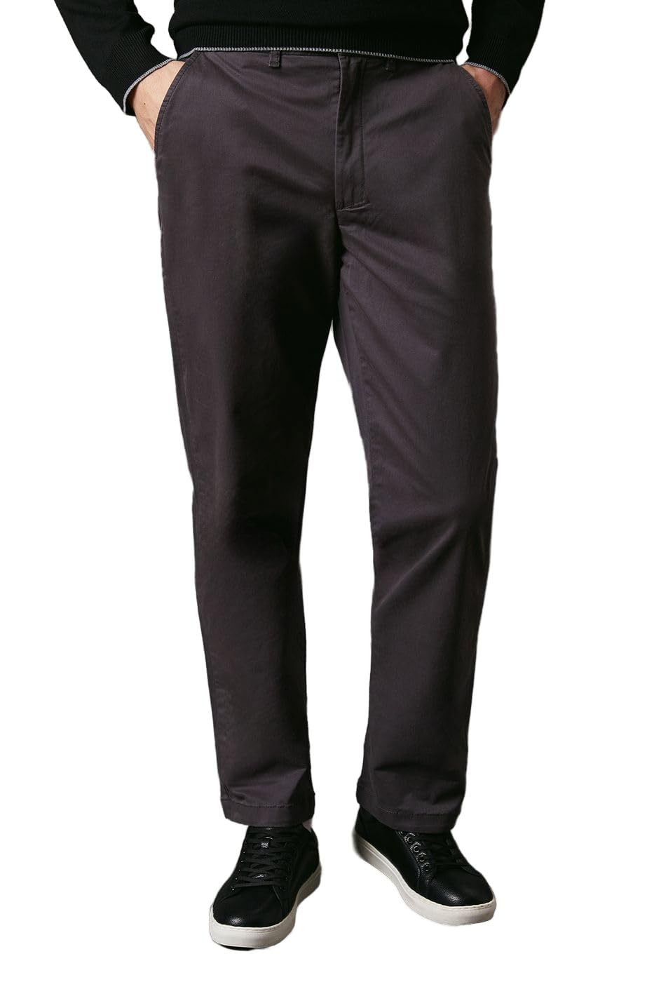 Maine Men's Chino Trousers - Dark Grey - 42S