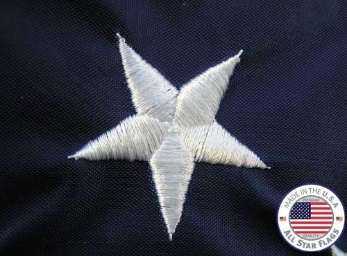 Premium American Flag 3x5' - 100% Made in the USA - Durable, Long Lasting, Bright & Vivid Nylon Material - Densely Embroidered Stars, Sewn Stripes with Lock Stitching, Four Rows of Lock Stitching on the Fly End, Tough Enough for Both Commercial and Residential Usage, the Best US Flag You Will Own - By All Star Flags - Image 2