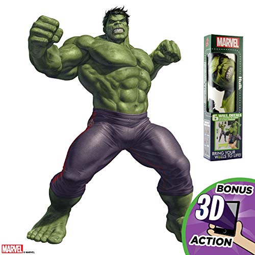 Decalcomania Marvel Incredible Hulk 22" x 29" Wall Decal With 3D Augmented Reality