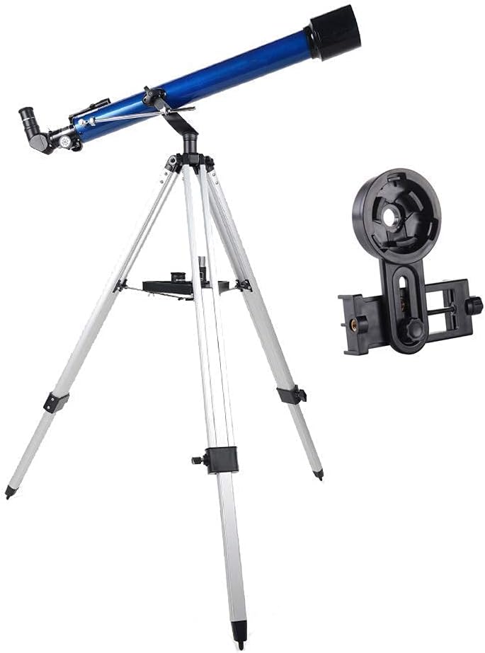 Adult Telescope Beginner Kids 60mm AZ AZ Astronomical Compact Refractor Telescope BAK4 Prism Lens Astronomical Telescope with Smartphone Adapter and Tripod