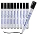 Produktbild Westcott Permanent Marker 10 Stück Schwarz | 10er Vorteilspack wasserfeste Marker Stifte | 1,5-3,0 mm Rundspitze | Nachfüllbar, lichtbeständig, schnell trocknend, wischfest | E-713005 00