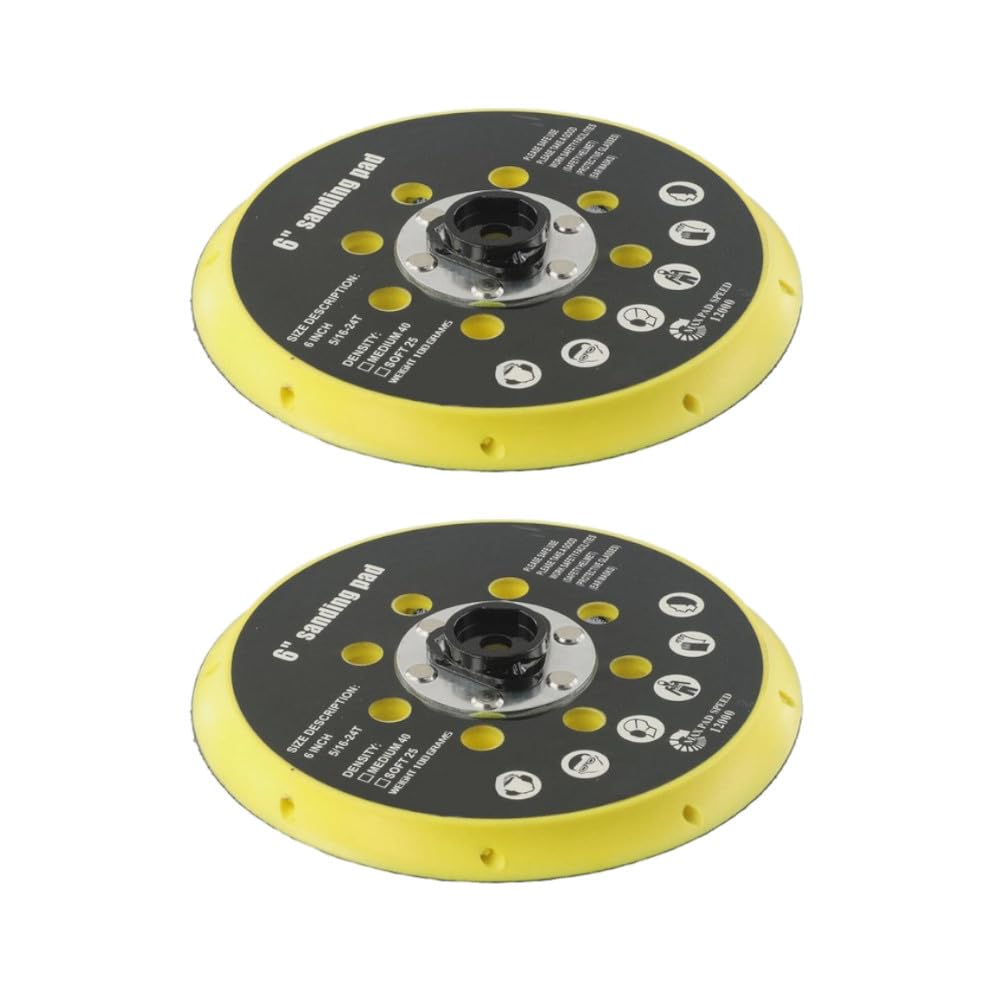 Trade-Shop Lot de 2 plateaux de ponçage 150 mm compatibles avec ponceuse excentrique Trade-Shop BO6030 BO6040, compatible avec Festool RO1 ET2 ES150 ETS150