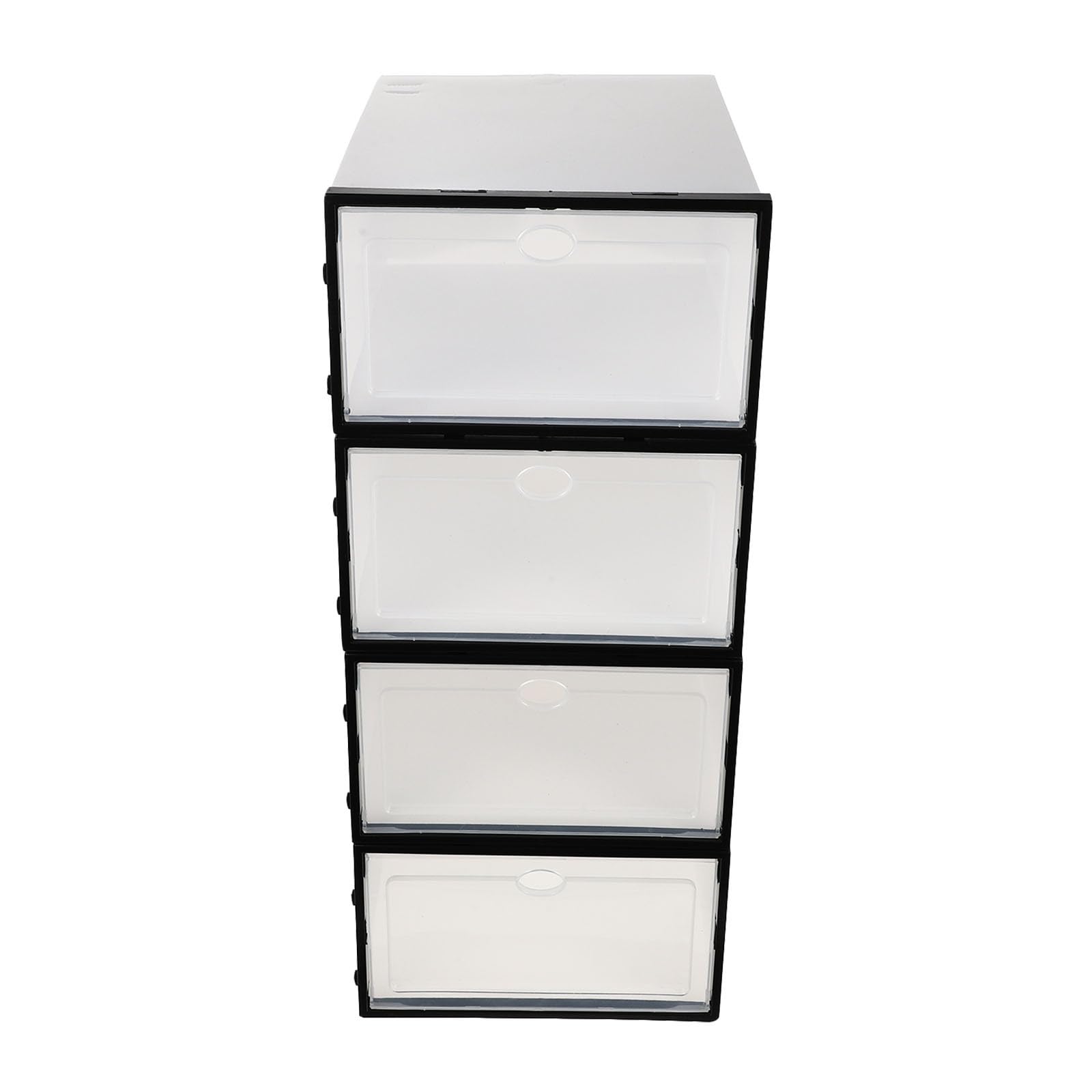 Boîtes de rangement pour chaussures homme lot de 4 en plastique blanc