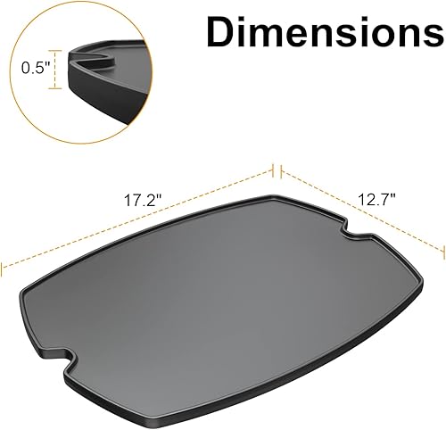 Miniatura 2 de Plancha de cocina de hierro fundido 6506 para parrilla Weber Q300 Q320 Q3000 Q3100 Q3200, placa de repuesto para Weber 6506