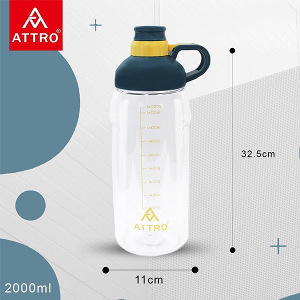 Image of ATTRO Prime Magna Lunch Box with Hydra Water Bottle, School Tiffin Combo, Blue Beige