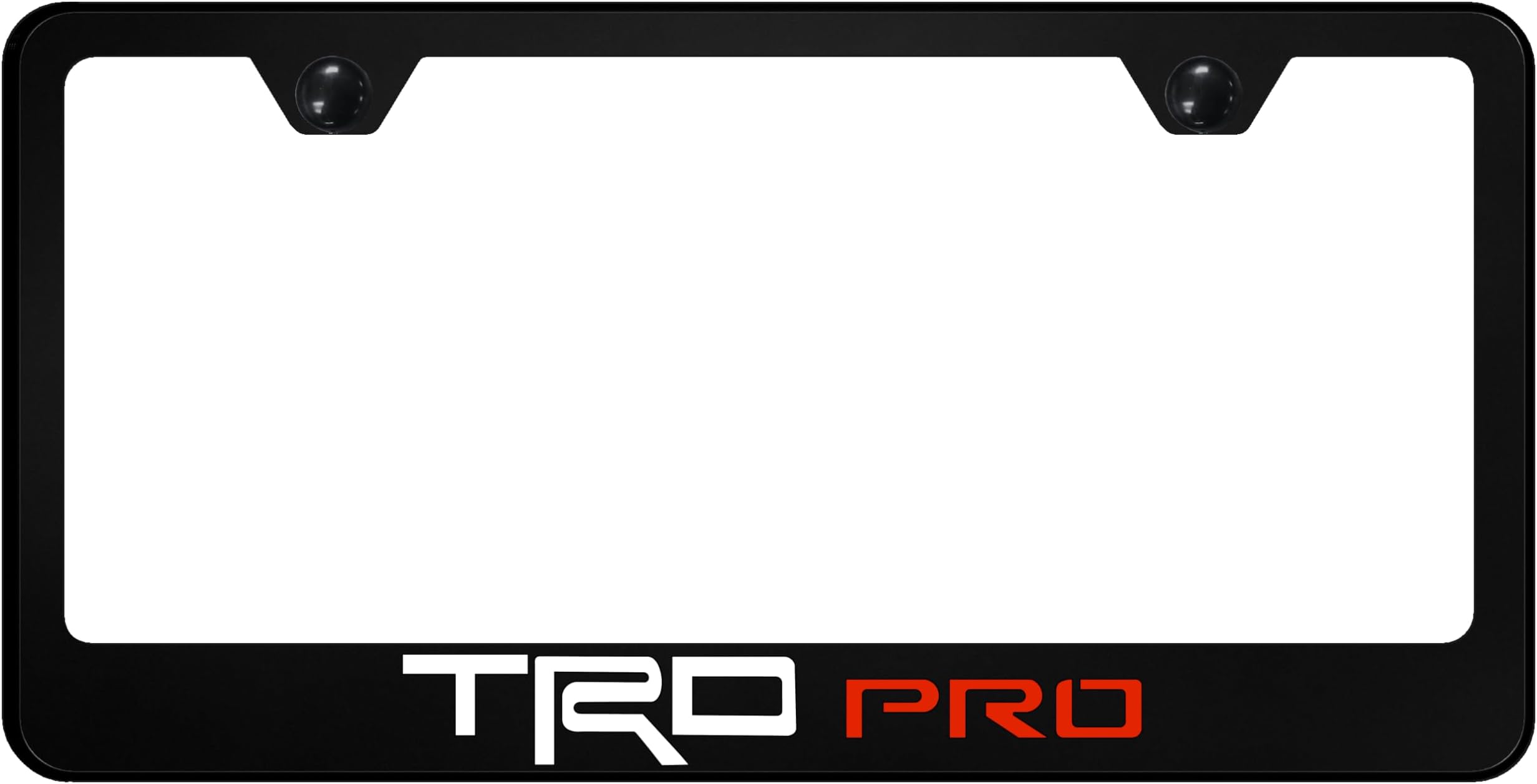 Au-TOMOTIVE GOLD INC. Officially Licensed UV Print Logo on Black Polycarbonate License Plate Frame for Toyota TRD Pro