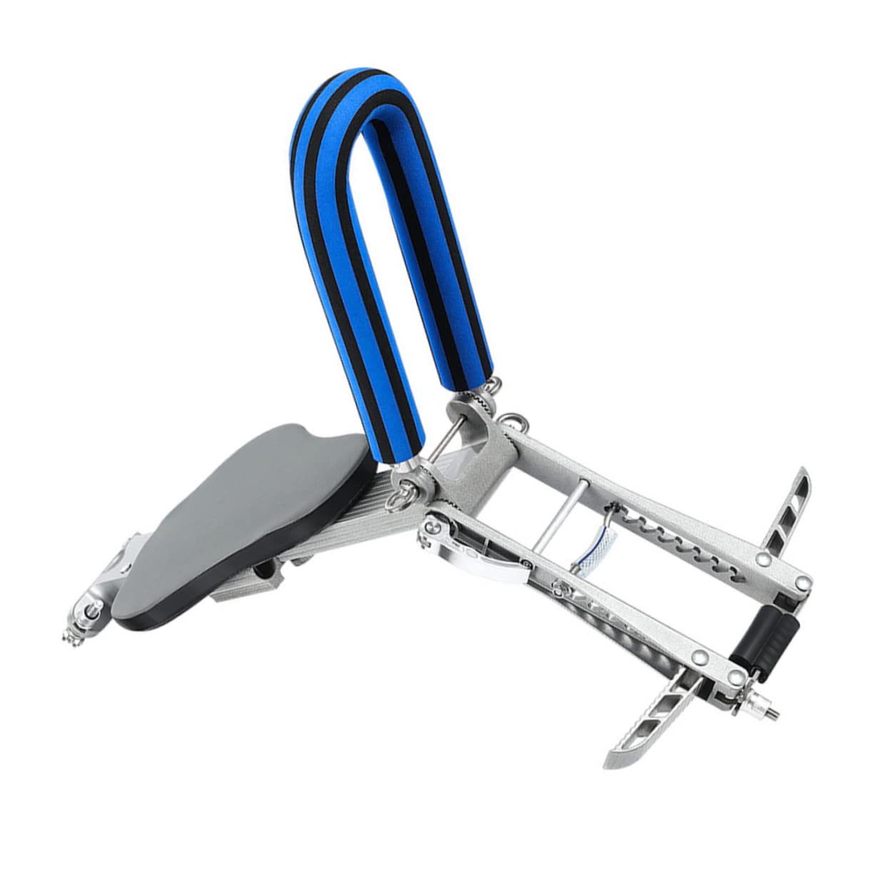 Garneck Seggiolino Bici Bambini Anteriore Pieghevole Pedali | Lega di Alluminio, per Bicicletta, Nero e Blu, Viaggio Genitore-figlio