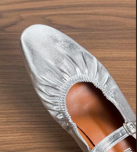 Niction PU Leather Flats for Women Trendy Fall Pointed Toe Flat Shoes Mary Jane Ballet Flats Shoes Casual Cute Comfortable Dressy Work Flat 20253